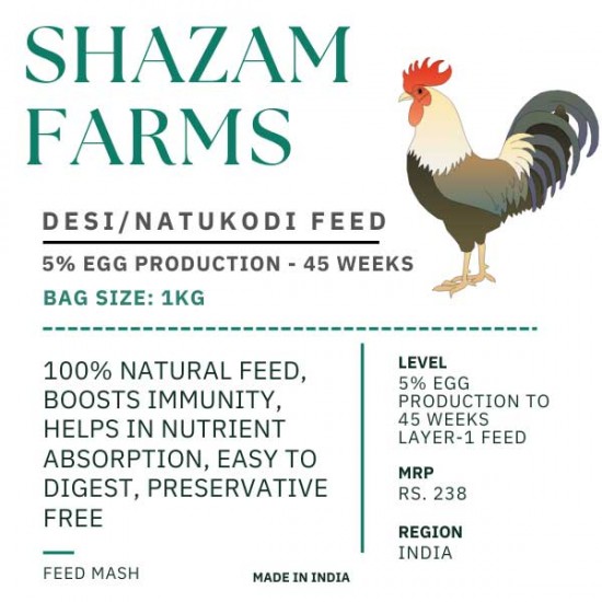 Desi Poultry Layer 1 Feed (5% Egg Production – 45 Weeks)